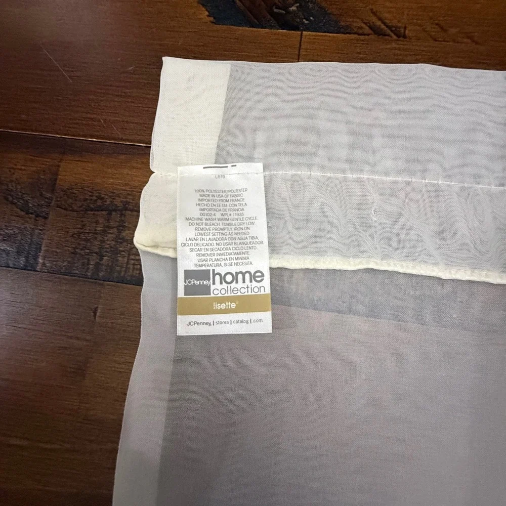 Vintage 80s JCPenney Home Collection Valance Window Topper Sheer Layered Curtain